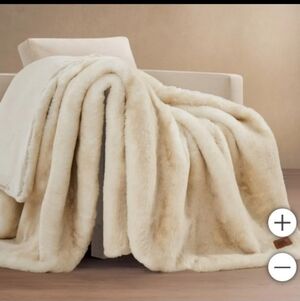 Frye Luxurious  Faux Fur Throw